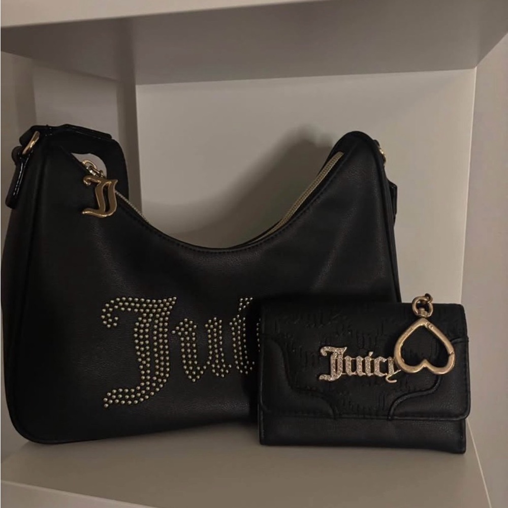 Juicy Couture Black Bag and Wallet Set